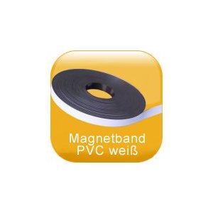 Magnetband PVC wei